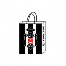 SAMM Beşiktaş Lisanslı Kraft Hediye Çantası 18x8x24 cm 12 li