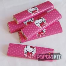 Partiavm Hello Kitty Doğum Günü Süsleri Baton Çikolata ve Çikolata Bandı 10 Adet satın al