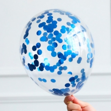 SAMM Konfetili Şeffaf Balon Koyu Mavi Pullu 10 Adet Şeffaf Balon satın al