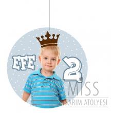 Partiavm Küçük Prens Doğum Günü Süsleri 20 cm Önlü Arkalı Baskı Kalın Karton Misinalı Asma Süs