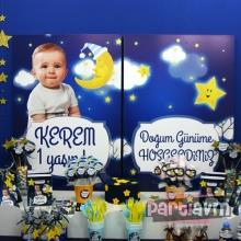 Partiavm Little Star Doğum Günü Süsleri 70x100 cm Katlanmaz Pano Afiş Fotoğraflı Ekonomik Set satın al
