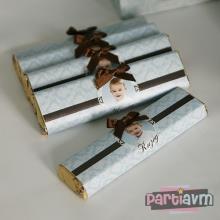 Partiavm Lüks Vintage Doğum Günü Süsleri Baton Çikolata ve Fiyonklu Çikolata Bandı 10 Adet satın al
