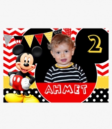 Partiavm Mickey Mouse Doğum Günü 150x100 cm Dev Yırtılmaz Branda Afiş satın al