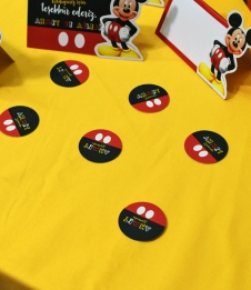 Partiavm Mickey Mouse Doğum Günü Karton Masaüstü Konfeti İsimli 3 cm Pakette 50 Adet satın al