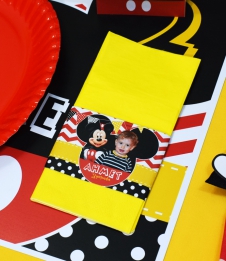 Partiavm Mickey Mouse Doğum Günü Peçete Bandı ve Peçete 5 Adet satın al