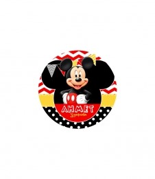 Partiavm Mickey Mouse Doğum Günü Yuvarlak Etiket 3,5cm 15 Adet satın al