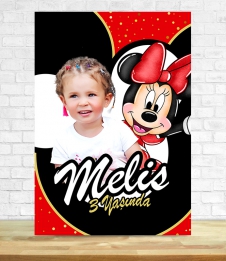 Partiavm Minnie Mouse Kırmızı Doğum Günü Süsleri 70x100 cm Katlanmaz Pano Afiş satın al