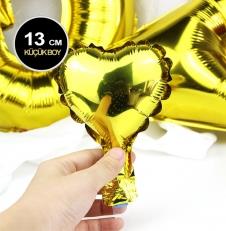 SAMM SAMMFBKA3 Altın Kalp Folyo Balon Küçük Boy 13cm