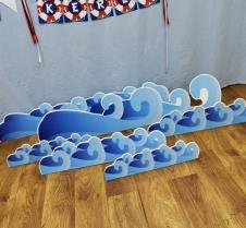 Partiavm Sevimli Denizci Doğum Günü 6 Parça Dekor Pano Dalgalar Set satın al