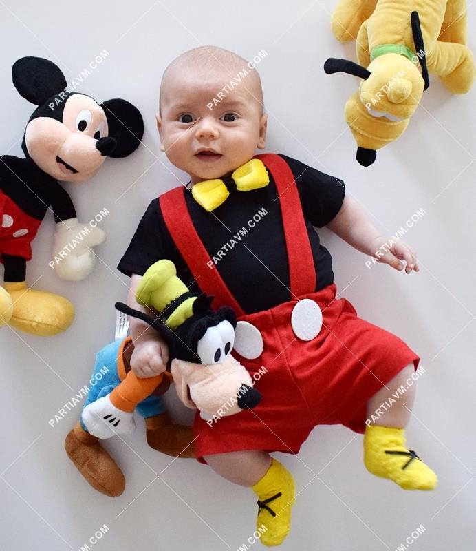 02101 Mickey Salopet Bebek Kostüm doğum günü süsleri ve