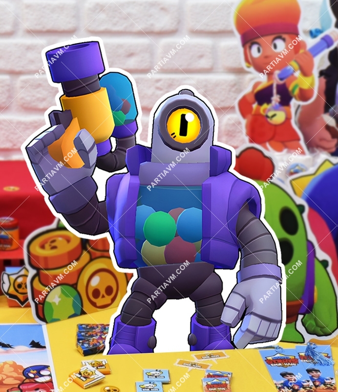 Brawl Stars Doğum Günü 45 cm Özel Kesim Dekor Pano