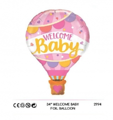 SAMM Cinsiyet Belirleme Partisi Süsleri Folyo Balon Welcome Baby Balon Pembe 86cm satın al