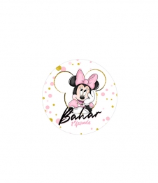 Partiavm Minnie Mouse Beyaz Doğum Günü Süsleri Yuvarlak Etiket 3,5cm 15 Adet satın al