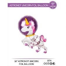 Uzay Tema Astronot Unicorn Folyo Balon